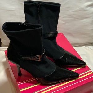BCBG Mixed Media Boots Lycra Black 9